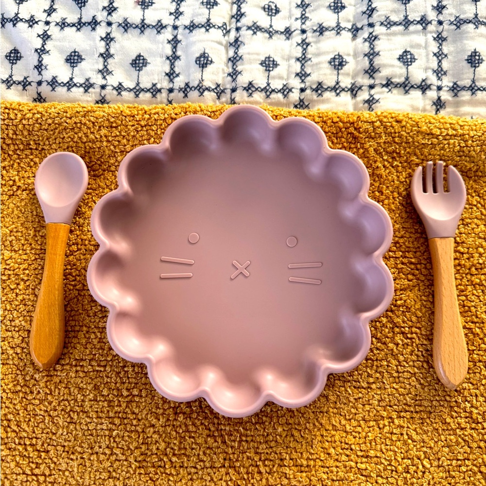 Baby silicone feeding set
